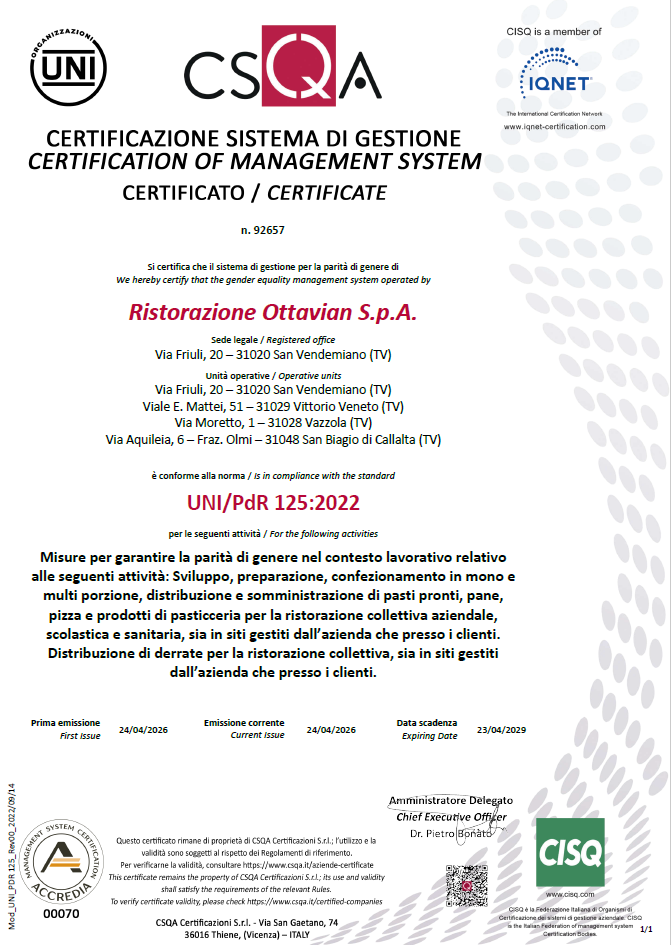 Certificazione parità di genere